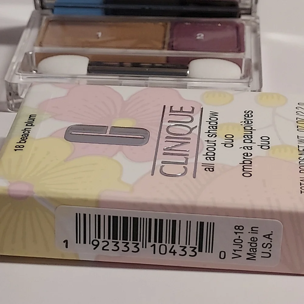 CLINIQUE All About Shadow Duo *BEACH PLUM* / 0.07 oz / New in Box - Picture 5 of 5